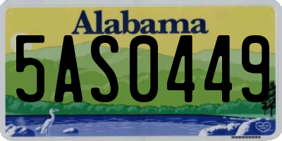 AL license plate 5AS0449