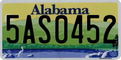 AL license plate 5AS0452
