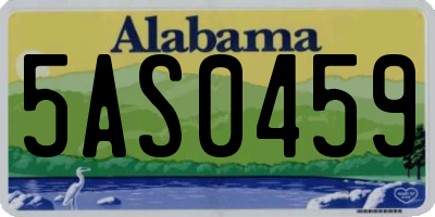 AL license plate 5AS0459