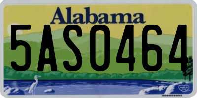 AL license plate 5AS0464