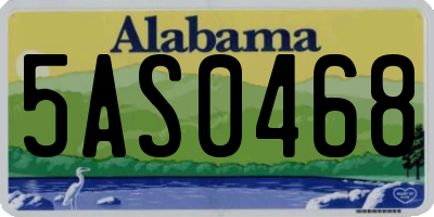 AL license plate 5AS0468
