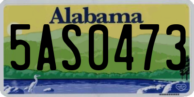 AL license plate 5AS0473