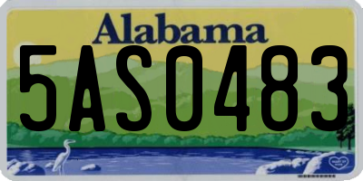 AL license plate 5AS0483