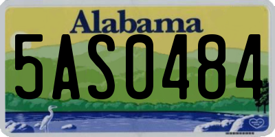 AL license plate 5AS0484