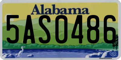 AL license plate 5AS0486