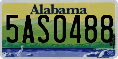 AL license plate 5AS0488