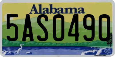 AL license plate 5AS0490