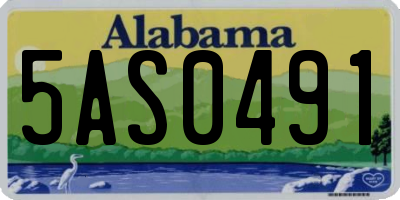 AL license plate 5AS0491