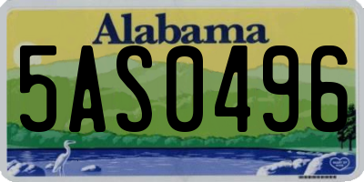 AL license plate 5AS0496