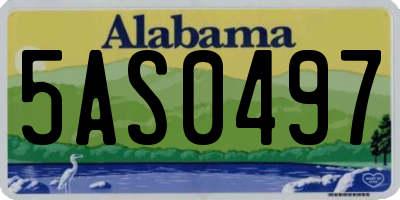 AL license plate 5AS0497