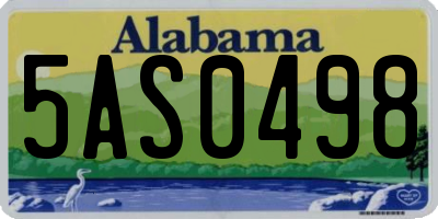 AL license plate 5AS0498