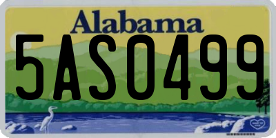 AL license plate 5AS0499