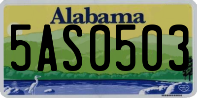 AL license plate 5AS0503