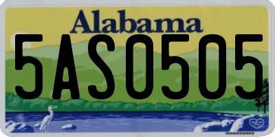 AL license plate 5AS0505