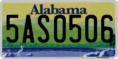 AL license plate 5AS0506