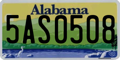 AL license plate 5AS0508