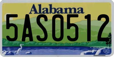 AL license plate 5AS0512