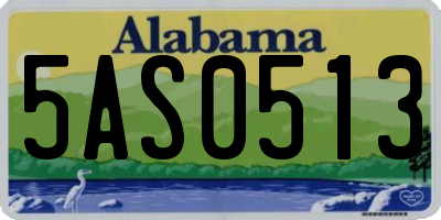 AL license plate 5AS0513