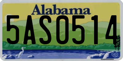 AL license plate 5AS0514