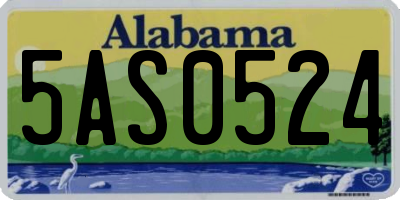 AL license plate 5AS0524