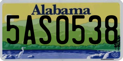 AL license plate 5AS0538