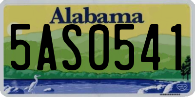 AL license plate 5AS0541