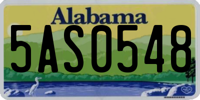 AL license plate 5AS0548