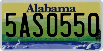 AL license plate 5AS0550