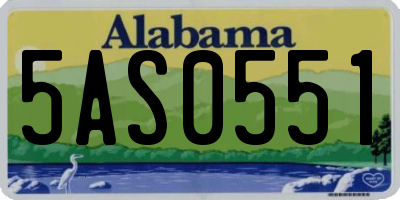 AL license plate 5AS0551
