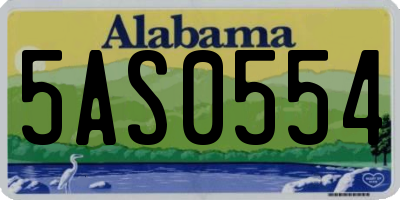 AL license plate 5AS0554