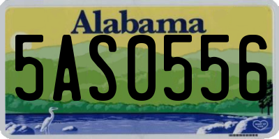 AL license plate 5AS0556