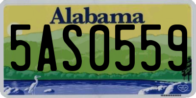 AL license plate 5AS0559