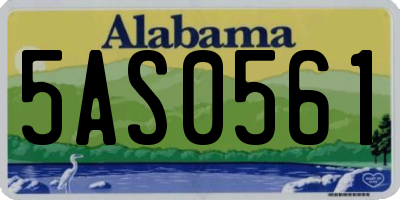 AL license plate 5AS0561