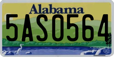 AL license plate 5AS0564