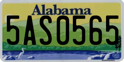 AL license plate 5AS0565