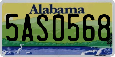 AL license plate 5AS0568