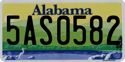 AL license plate 5AS0582