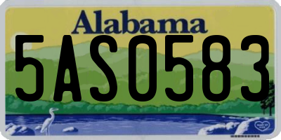 AL license plate 5AS0583