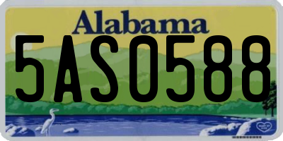 AL license plate 5AS0588