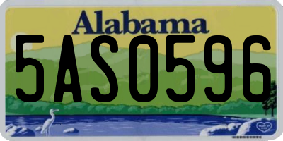 AL license plate 5AS0596