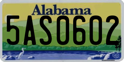 AL license plate 5AS0602