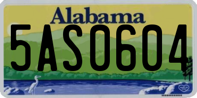 AL license plate 5AS0604