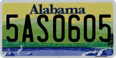 AL license plate 5AS0605