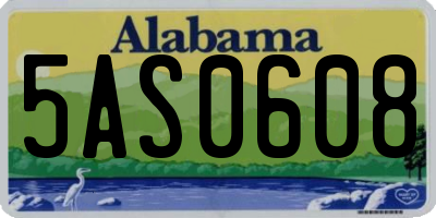 AL license plate 5AS0608
