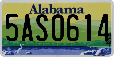 AL license plate 5AS0614