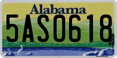AL license plate 5AS0618