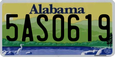 AL license plate 5AS0619