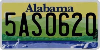 AL license plate 5AS0620