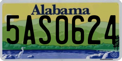 AL license plate 5AS0624