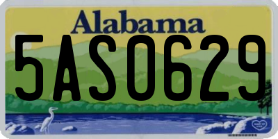 AL license plate 5AS0629